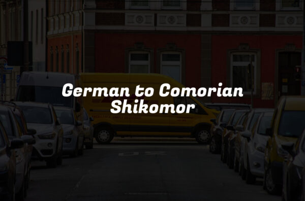 German to Comorian Shikomor