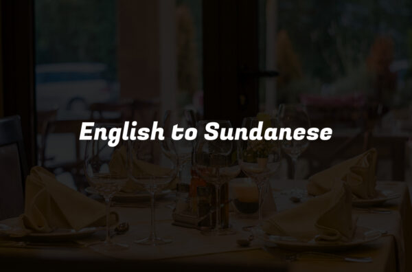 English to Sundanese
