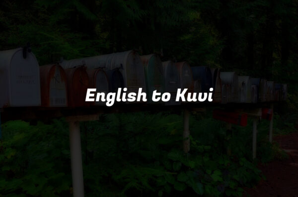 English to Kuvi