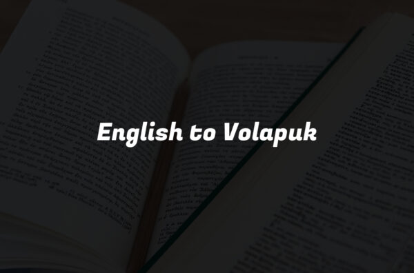 English to Volapuk
