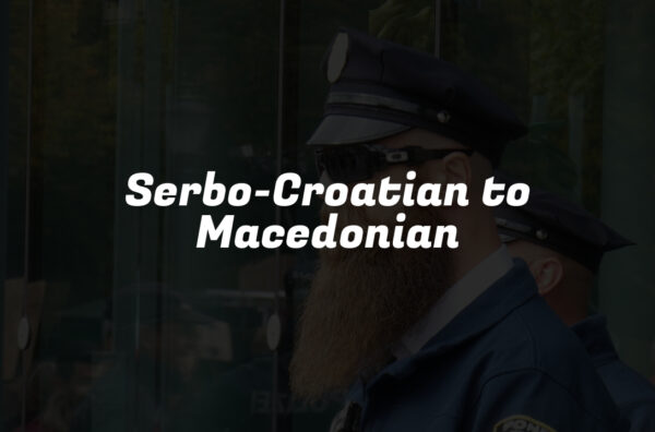 Serbo-Croatian to Macedonian