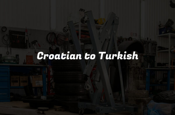 Croatian to Turkish