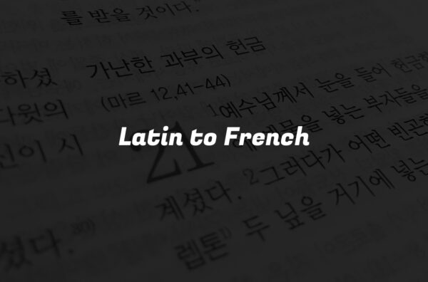 Latin to French