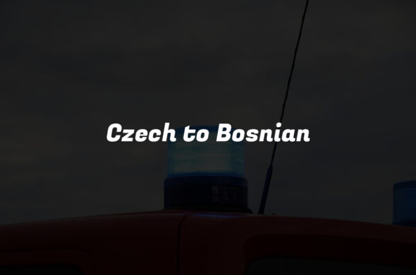 Czech to Bosnian