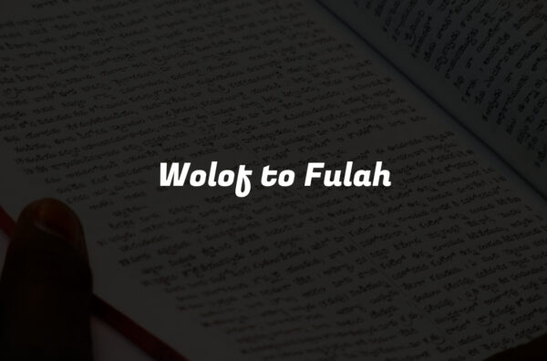 Wolof to Fulah