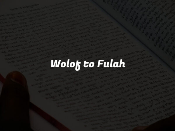 Wolof to Fulah