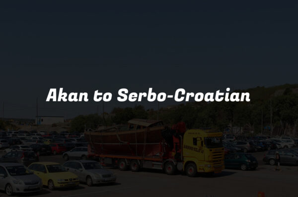 Akan to Serbo-Croatian