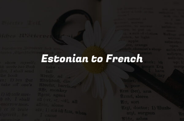 Estonian to French