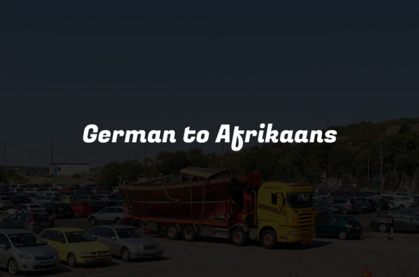 German to Afrikaans