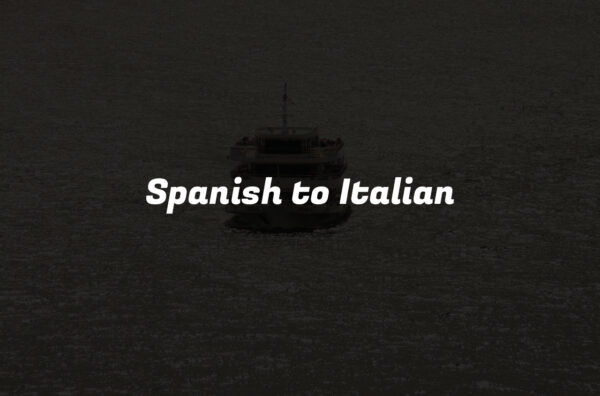 Spanish to Italian