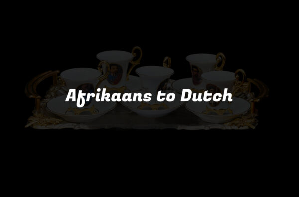 Afrikaans to Dutch