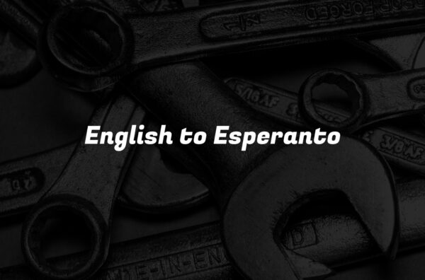 English to Esperanto