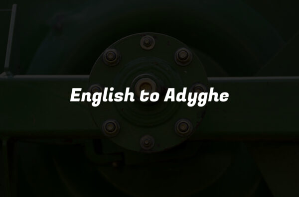 English to Adyghe