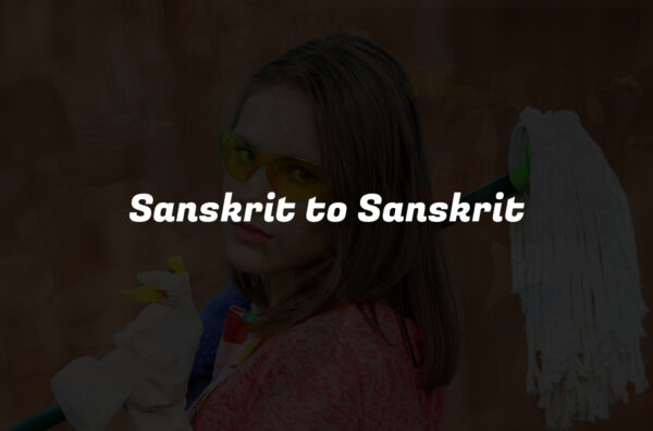 Sanskrit to Sanskrit