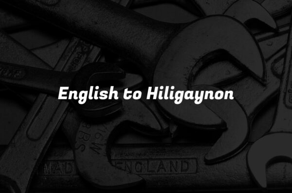 English to Hiligaynon