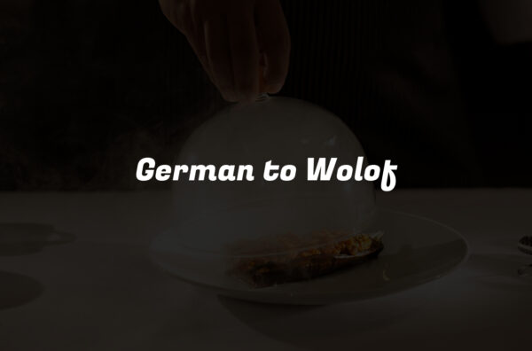 German to Wolof