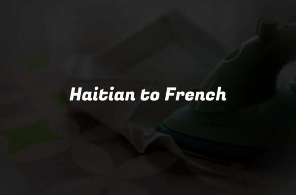 Haitian to French