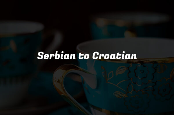 Serbian to Croatian
