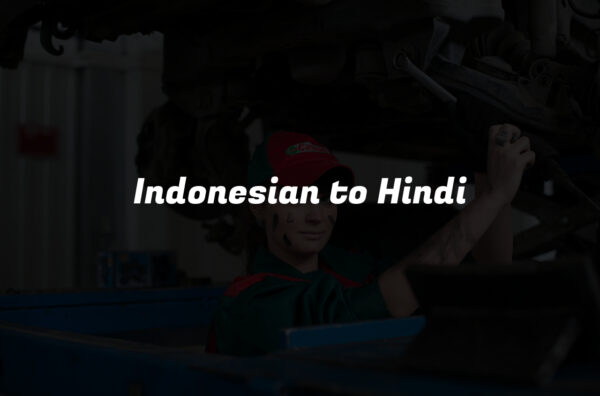 Indonesian to Hindi