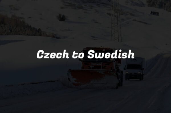 Czech to Swedish