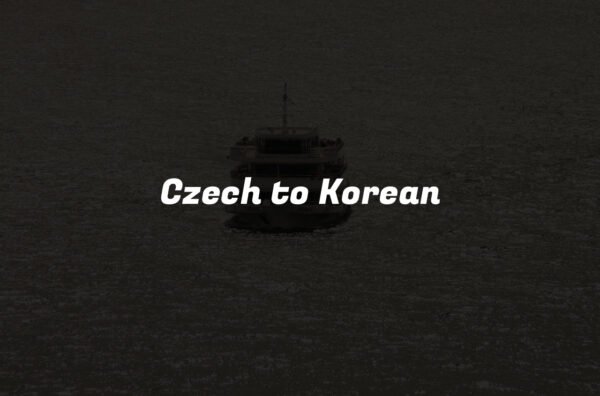 Czech to Korean