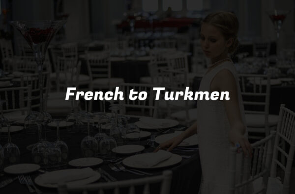 French to Turkmen