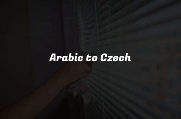 Arabic to Czech
