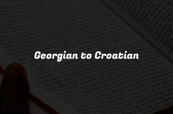 Georgian to Croatian