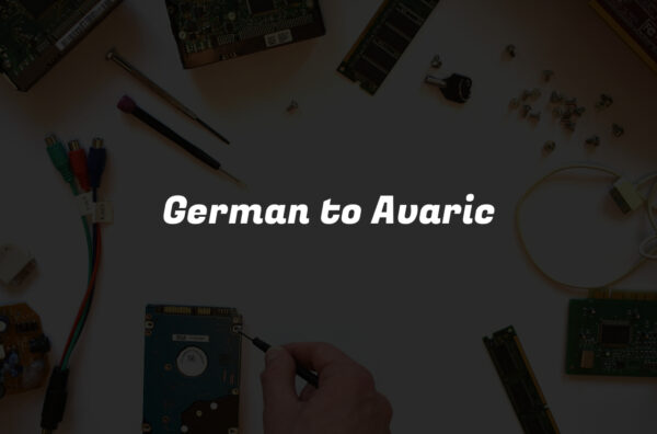 German to Avaric