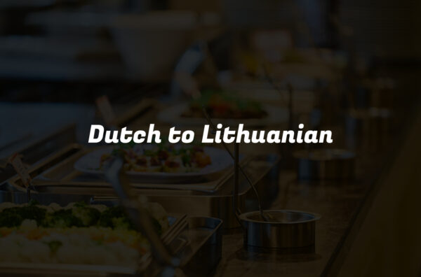 Dutch to Lithuanian