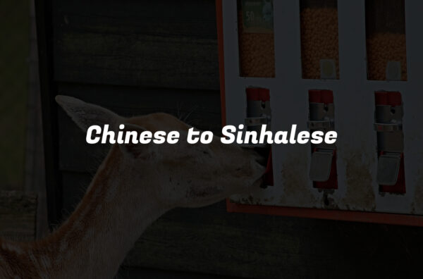 Chinese to Sinhalese