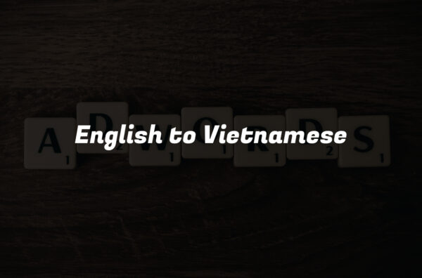 English to Vietnamese