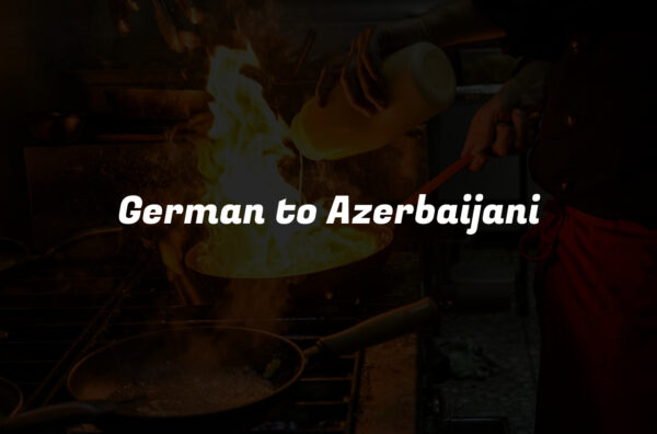 German to Azerbaijani
