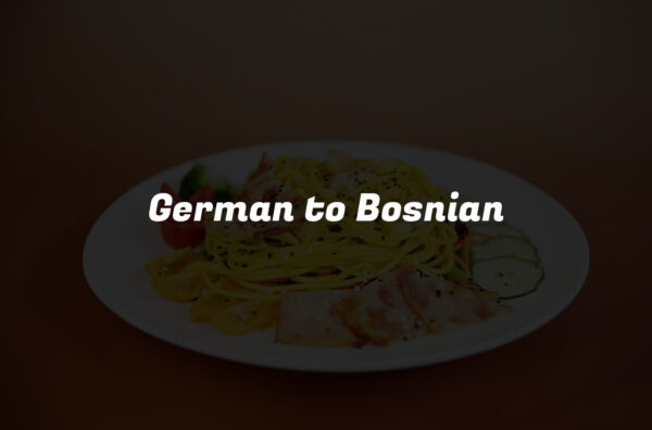 German to Bosnian