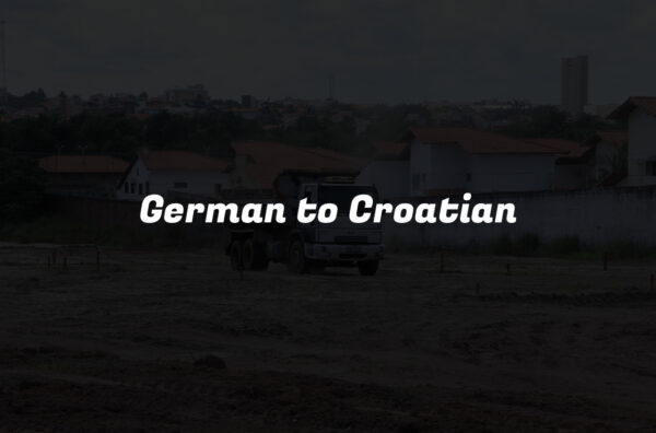 German to Croatian