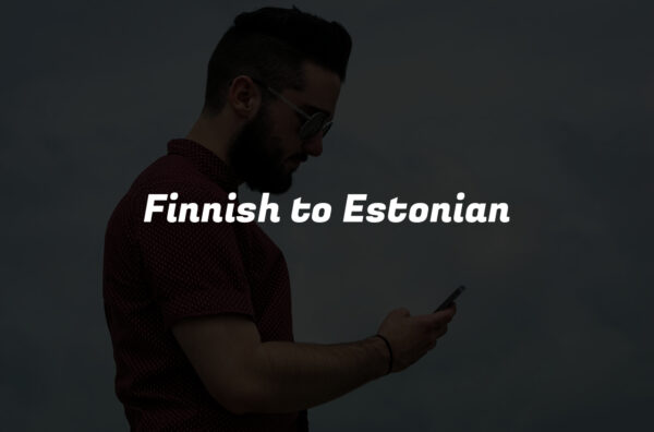 Finnish to Estonian