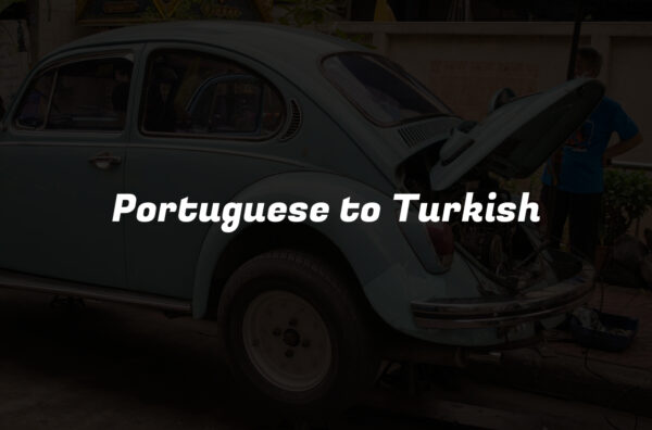 Portuguese to Turkish