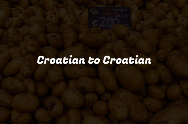 Croatian to Croatian