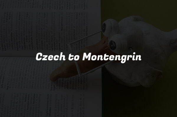 Czech to Montengrin