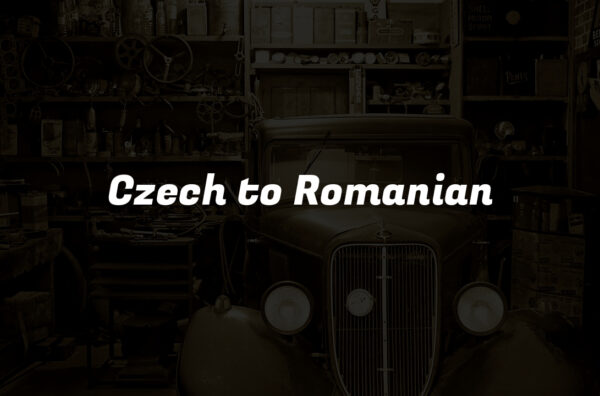 Czech to Romanian