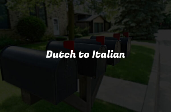 Dutch to Italian