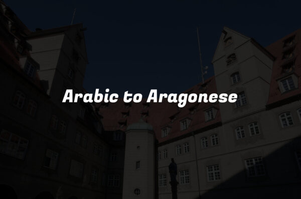 Arabic to Aragonese