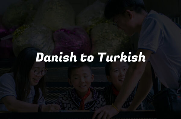 Danish to Turkish