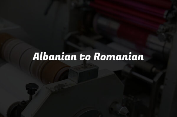 Albanian to Romanian