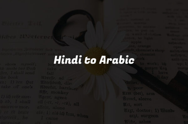 Hindi to Arabic