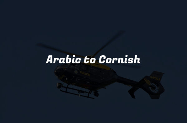 Arabic to Cornish