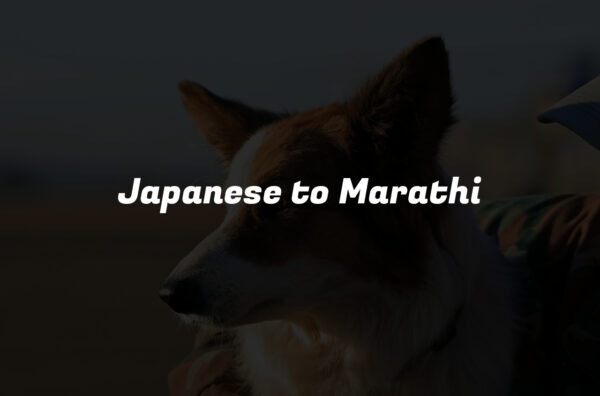 Japanese to Marathi