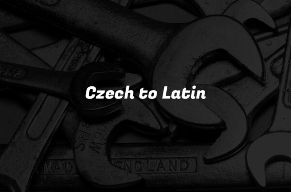 Czech to Latin
