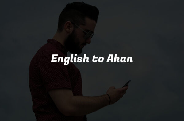 English to Akan