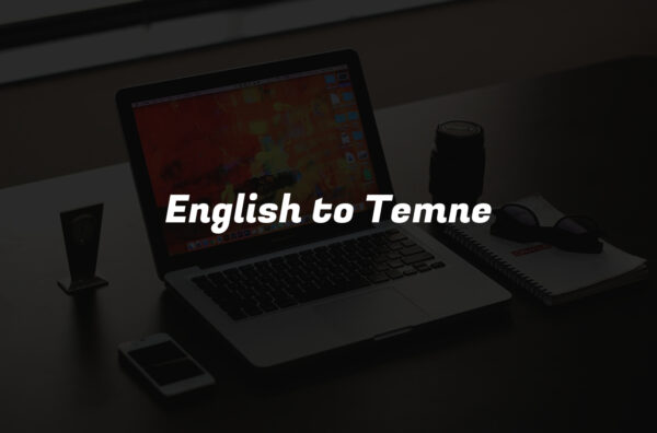 English to Temne
